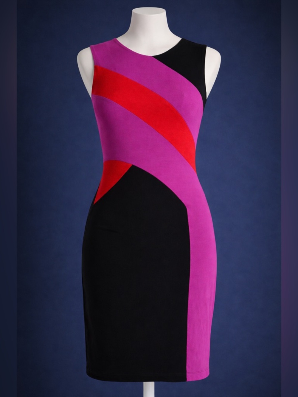 BCBG MaxAzria Bodycon Colorblock Sleeveless Shift Dress XS